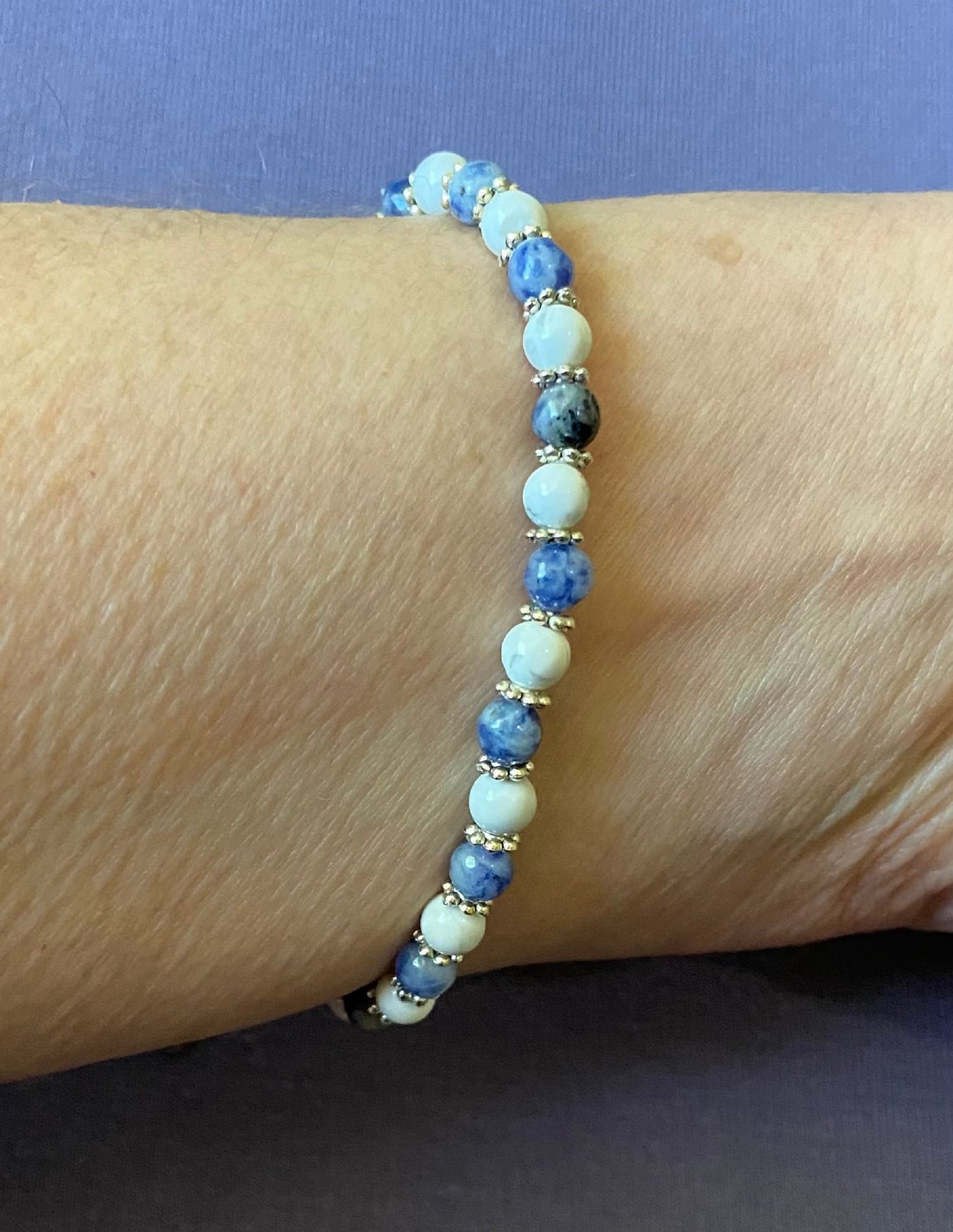 Sodalite and Howlite Bracelet